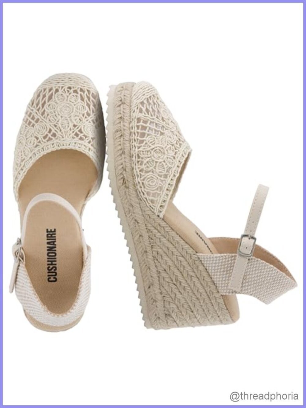 Dressy Wedge Espadrilles with Ankle Strap Cushioned Footbed